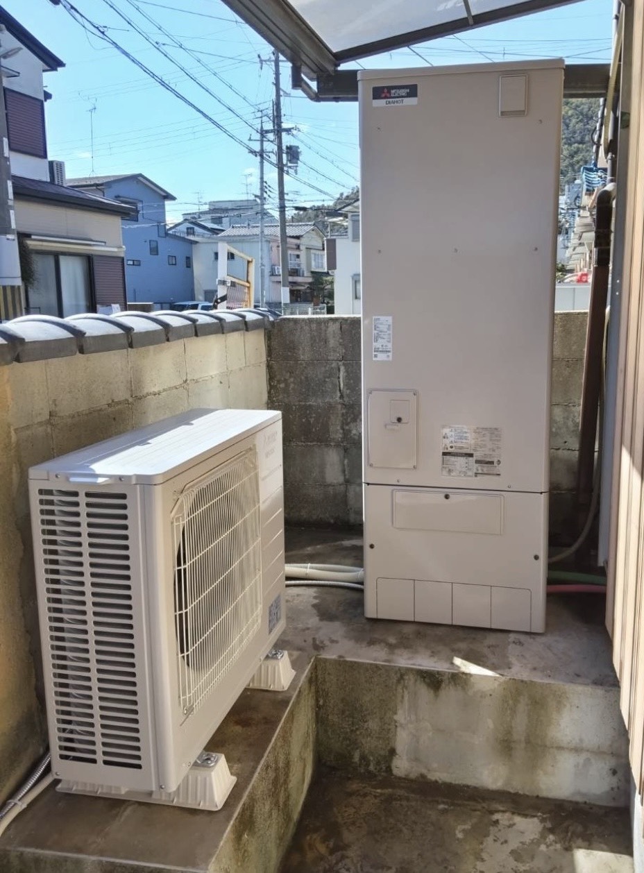 京都市北区の三菱エコキュート交換