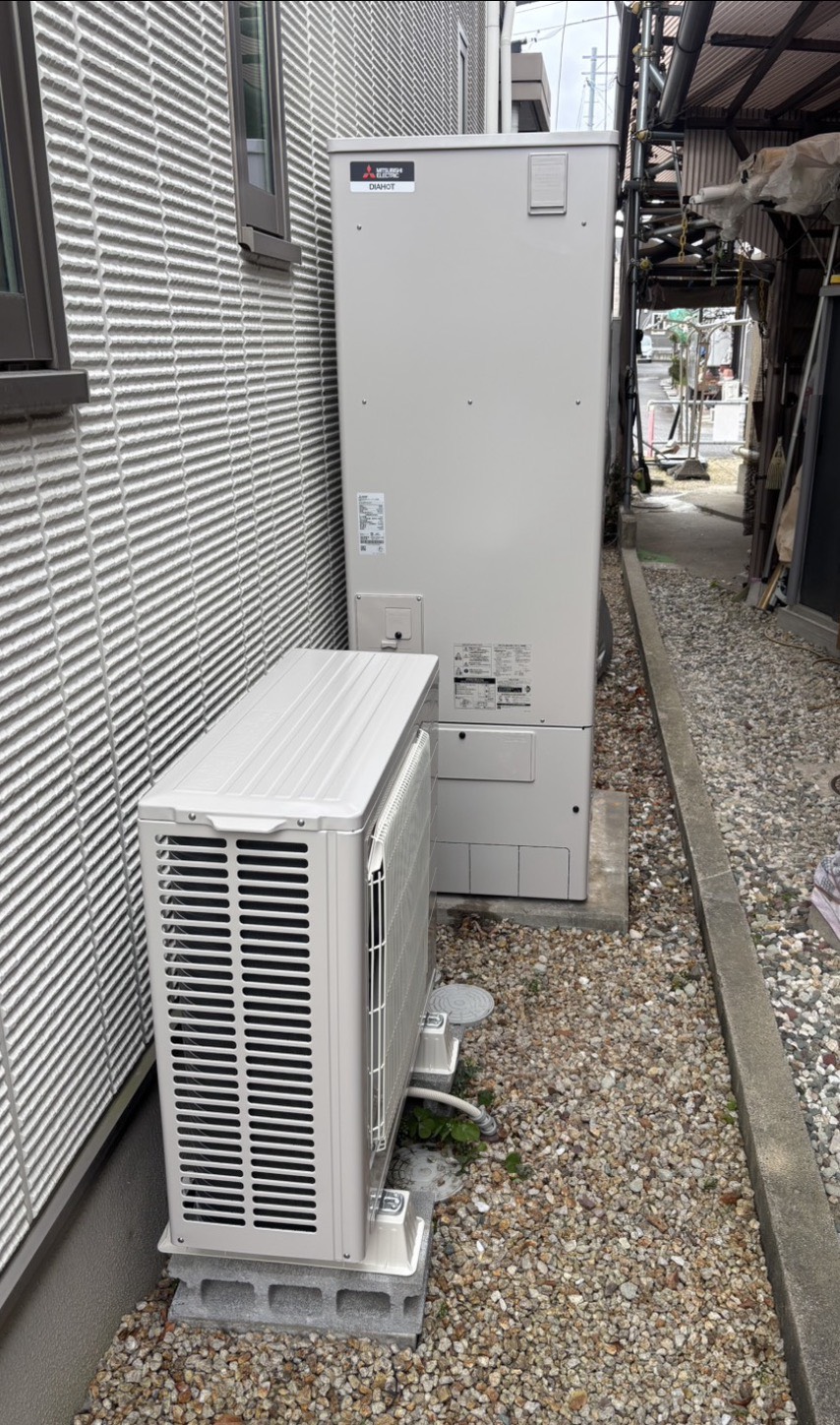 滋賀県栗東市の三菱エコキュート交換
